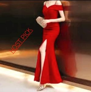 Red formal dress